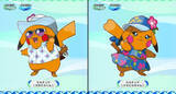 「「ポケモン」新作「ポケモン風波」特別なピカチュウ2匹公開！ 南国風衣装で日に焼けたような色合いの「カゼピカくん」「ナミピカちゃん」」の画像1
