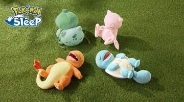 “へそ天”のゼニガメ！ 「ポケモンスリープ」の新作ぬいぐるみが9月5日に新登場フシギダネ、ヒトカゲ、ミュウもラインナップ
