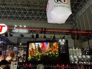 コーエーテクモブースに超大型巨人現る！カリアにタッチできるモニターも設置【TGS2026】