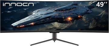 【Amazonセール】49インチ曲面ゲーミングモニター「INNOCN 49C1R」がお買い得5K解像度、32:9のワイド画面。リフレッシュレート120Hz対応