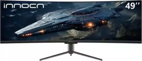 【Amazonセール】49インチ曲面ゲーミングモニター「INNOCN 49C1R」がお買い得5K解像度、32:9のワイド画面。リフレッシュレート120Hz対応