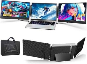 【Amazonセール】ポータブルモニターがお買い得！　IPSパネル搭載で3画面拡張に対応した折りたたみ式モデルも