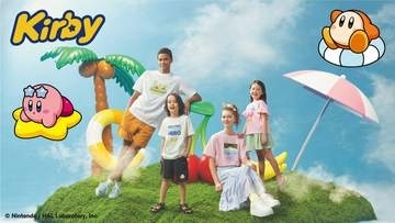 「星のカービィ」コレクションがGUより本日発売。リゾートを満喫するカービィたちがデザインTシャツやラウンジウェアなど多数のアイテムがラインナップ