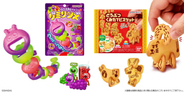 バンダイ"遊べておいしいお菓子"「つながる謎のグミ!? グミリンズ」と「どうぶつくみたてビスケット」を発表！