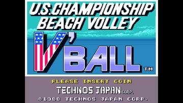 テクノスジャパンのアクション「ビーチバレー V'BALL」がアケアカ/アケアカ2に登場。8月13日より配信開始若者2人を操作しビーチバレー大会の優勝を目指す