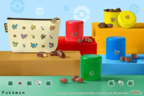 ポケモンをイメージした新作チョコがメリーチョコレート公式オンラインショップにて本日より予約開始イーブイたちをデザインしたポーチ付きチョコクッキーなど8種