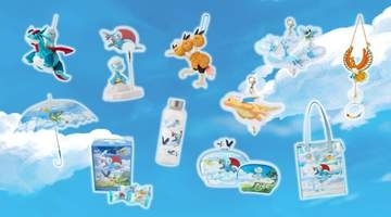 大空を飛ぶことを夢見るタツベイや空を飛ぶポケモンたちがテーマのグッズが7月4日よりポケモンセンターに登場ビニール傘やループ紐付きぬいぐるみなど多数ラインナップ