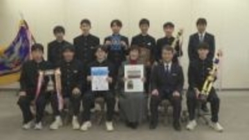 前橋木瀬中男子駅伝部　平田教育長に優勝報告　群馬・前橋市