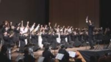 大阪桐蔭高校吹奏楽部が中高生を魅了　群馬・みどり市