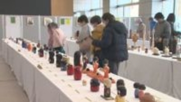 近代こけしコンクール出品作を展示　群馬県庁