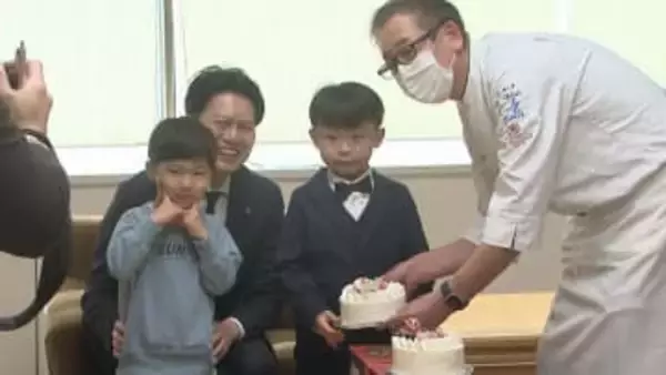 児童福祉施設利用者に一足早いクリスマスケーキ　群馬・太田市