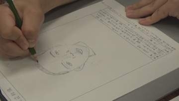 群馬県警察　似顔絵の描き方を若手警察官が学ぶ