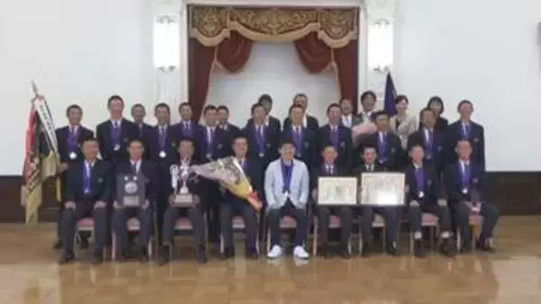 軟式野球全国大会　桐生第一中が県勢初の全国V報告　群馬・前橋市