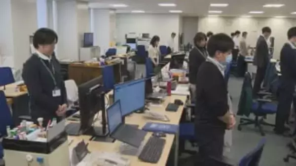 東日本大震災から１５年　犠牲者悼み　県職員ら黙とう