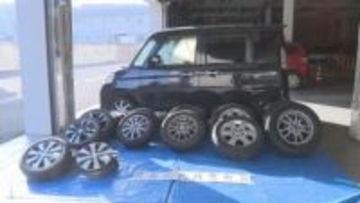 ホイール付きタイヤ窃盗容疑　５４歳の男を再逮捕