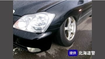 【タイヤ脱落】走行中にガタガタという異音とハンドルの振動…確認すると左前輪のナット5本全部外れる　ナットは見つからず  北海道乙部町