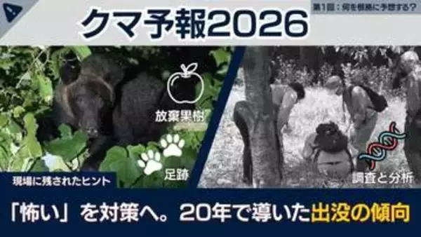 【クマ予報】クマ出没は「天気予報」のように予想できる　札幌市が約20年積み重ねてきたDNA調査から見る傾向と分析