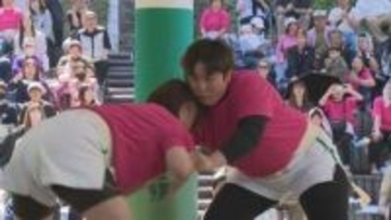 母の日に「勝利」をプレゼント！「女だけの相撲大会」北海道福島町