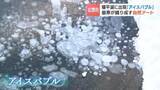 「【冬の芸術】湖を覆う氷に閉じ込められた気泡「アイスバブル」　切り株の上に氷塊「キノコ氷」　厳しい寒さが作り出す自然のアートにガイドツアー客が歓喜　北海道上士幌町・糠平湖」の画像1