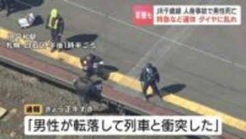 「男性が転落して列車と衝突した」JR千歳線・平和駅で人身事故　一時、運転を見合わせて影響で特急8本含む74本が運休　乗客乗員にけがなし　列車に接触した男性は死亡