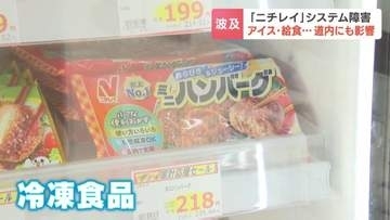 「ニチレイ」システム障害…道内でも影響広がる　冷凍食品やアイスの入荷に制限か　札幌の小学校では給食メニュー変更　来週中に全拠点で通常稼働の見込み