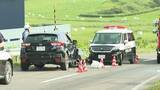 「【速報】乗用車とパトカーの衝突事故　乗用車を運転していた70代の女性が手首の痛みで病院搬送　北海道稚内市」の画像1