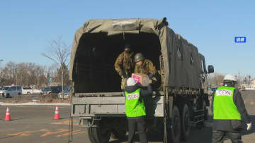 厳冬期の千島海溝沖地震を想定した物資輸送訓練　北広島市⇒帯広駐屯地、ヘリコプターで釧路市へ　イオンと陸上自衛隊「住民の安心感に繋げたい」