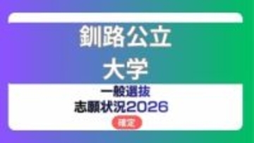 釧路公立大学 志願状況2026【確定】経済学部　倍率は前期18.8倍、中期6.2倍