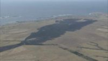 黒く焼け焦げた草地【根室・林野火災】19時間半後にようやく鎮火　南西方向に数キロにわたって延焼　避難指示は解除