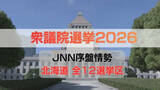 「【衆議院選挙2026】北海道  全12選挙区の序盤情勢　《JNN情勢調査　1月28・29日実施》」の画像1