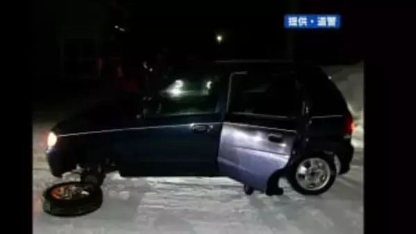 「バックしたら前輪がとれた」軽乗用車からタイヤ脱輪　50代女性が自らタイヤ交換⇒2か月後の車検も合格　原因調査中