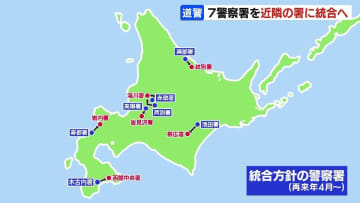 北海道警が小規模の７警察署を再編 2026年4月に近隣の署に統合する方針　2020年以来の再編で道内の警察署は57署体制