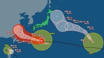 【トリプル台風・発生中】5日午後に発生した台風15号は、北海道の南東海上に進むおそれ　来週には北海道に近づく可能性も　夏休みの移動など、今後の情報に注意