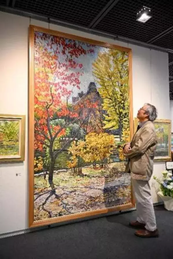 四季折々の自然を描く　石狩市の画家場崎さんが絵画展