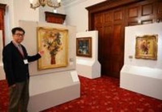 三岸好太郎　豊平館に凱旋　かつて個展を開催　作品展始まる