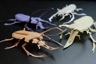 ＜おうち時間の楽しみ帖＞②立体切り絵　本物そっくり　手軽に製作