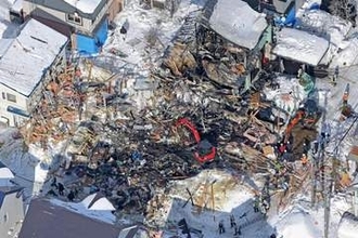 落雪などでガス管損傷か　札幌・手稲爆発　北海道ガスが模擬配管で検証