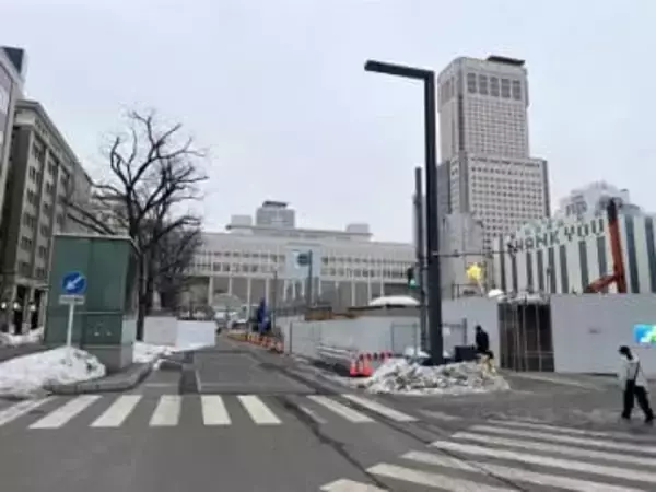 札幌駅前通の北5~4条南進方向を通行止め　札幌市26年4月から　地下鉄ホーム増設工事のため