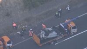 山陽道で事故相次ぐ　計１０台が絡む事故　広島・東広島市