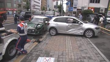 広島市中心部で６台が絡む事故　白島通りで一時通行止めも