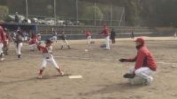 カープの選手が直接指導　野球教室開催