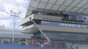 広島競輪場で合同消防訓練　１１月３０日に競技を再開