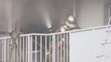 「県営住宅で火事　５０代男性を搬送　広島・安佐北区」の画像1