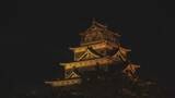 「広島城をライトアップ　小児がん支援で金色に」の画像1