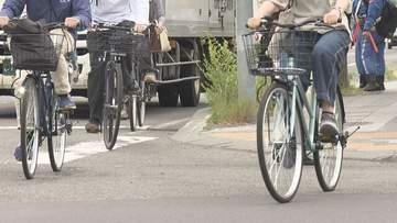 自転車利用者に交通ルール呼びかけ　 「ながら運転」や「逆走」で4人摘発　札幌市