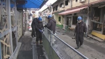 江別市・14店舗が焼けた大麻銀座商店街　再建に向け解体へ