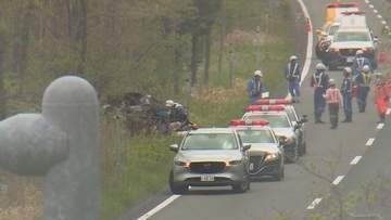 乗用車が中央分離帯の木に衝突　男性が心肺停止、同乗女性も大けが　道央道・新千歳空港IC付近で