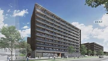 北広島市　北海道ボールパーク「Fビレッジ」に賃貸マンション　共用部に食堂・ラウンジ・大浴場・サウナも