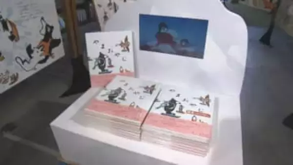 北海道銘菓と絵本作家がコラボ　CMと絵本の世界観を　江別市で特別展