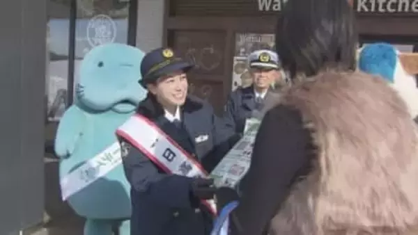 一日高速隊長の中川絵美里さんが冬道の安全運転呼びかけ　車間距離やスピードにご注意を